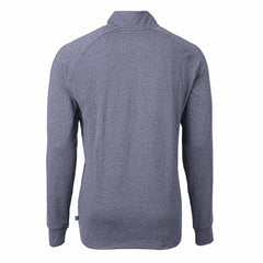 Houston Texans Cutter & Buck Big & Tall Adapt Eco Knit Quarter-Zip Pullover Top Heather Navy - NFL