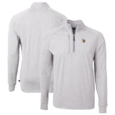 Minnesota Vikings Cutter & Buck Big & Tall Adapt Eco Knit Quarter-Zip Pullover Top Heather Gray - NFL