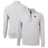 Washington Commanders Cutter & Buck Big & Tall Adapt Eco Knit Quarter-Zip Pullover Top Heather Gray - NFL