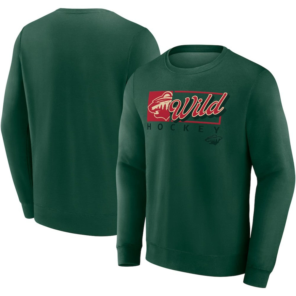 Minnesota Wild - Fanatics Focus Fleece Pullover Sweatshirt Green