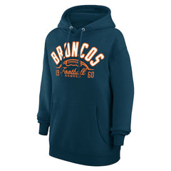 Denver Broncos Starter Unisex Half Ball Team Fleece Pullover Hoodie Navy - NFL
