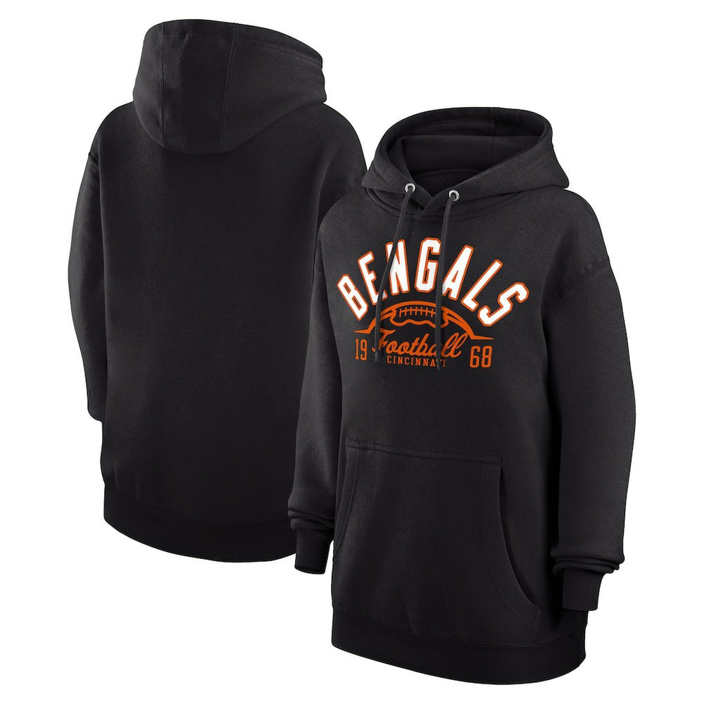 Cincinnati Bengals Starter Unisex Half Ball Team Fleece Pullover Hoodie Black - NFL
