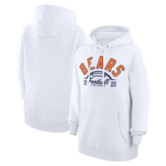 Chicago Bears Starter Unisex Half Ball Team Fleece Pullover Hoodie White - NFL