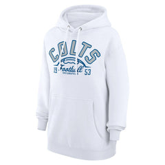 Indianapolis Colts Starter Unisex Half Ball Team Fleece Pullover Hoodie White - NFL