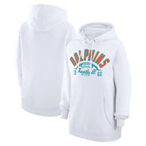 Miami Dolphins Starter Unisex Half Ball Team Fleece Pullover Hoodie White - NFL