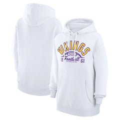 Minnesota Vikings Starter Unisex Half Ball Team Fleece Pullover Hoodie White - NFL