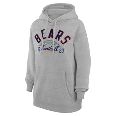 Chicago Bears Starter Unisex Half Ball Team Fleece Pullover Hoodie Heather Gray - NFL