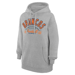 Denver Broncos Starter Unisex Half Ball Team Fleece Pullover Hoodie Heather Gray - NFL