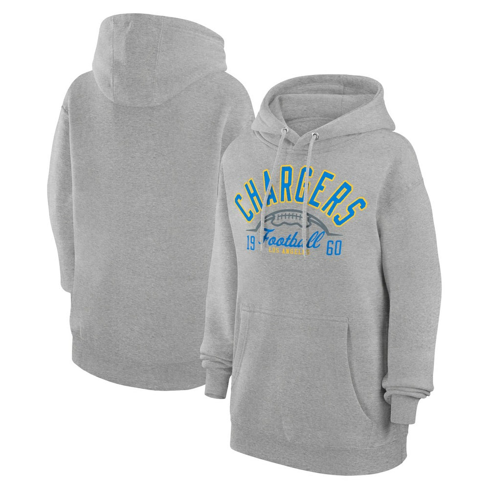 Los Angeles Chargers Starter Unisex Half Ball Team Fleece Pullover Hoodie Heather Gray - NFL