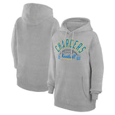 Los Angeles Chargers Starter Unisex Half Ball Team Fleece Pullover Hoodie Heather Gray - NFL