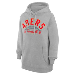 San Francisco 49ers Starter Unisex Half Ball Team Fleece Pullover Hoodie Heather Gray - NFL