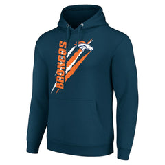 Denver Broncos Starter Unisex Color Scratch Fleece Pullover Hoodie Navy - NFL