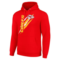 Kansas City Chiefs Starter Unisex Color Scratch Fleece Pullover Hoodie Red - NFL