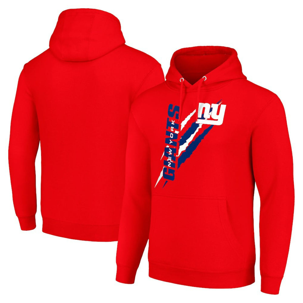 New York Giants Starter Unisex Color Scratch Fleece Pullover Hoodie Red - NFL