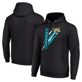 Jacksonville Jaguars Starter Unisex Color Scratch Fleece Pullover Hoodie Black - NFL