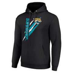 Jacksonville Jaguars Starter Unisex Color Scratch Fleece Pullover Hoodie Black - NFL