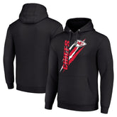 Kansas City Chiefs Starter Unisex Color Scratch Fleece Pullover Hoodie Black - NFL