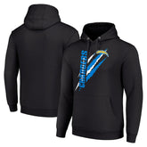 Los Angeles Chargers Starter Unisex Color Scratch Fleece Pullover Hoodie Black - NFL
