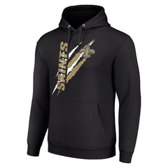 New Orleans Saints Starter Unisex Color Scratch Fleece Pullover Hoodie Black - NFL