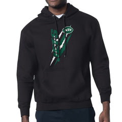 New York Jets Starter Unisex Color Scratch Fleece Pullover Hoodie Black - NFL