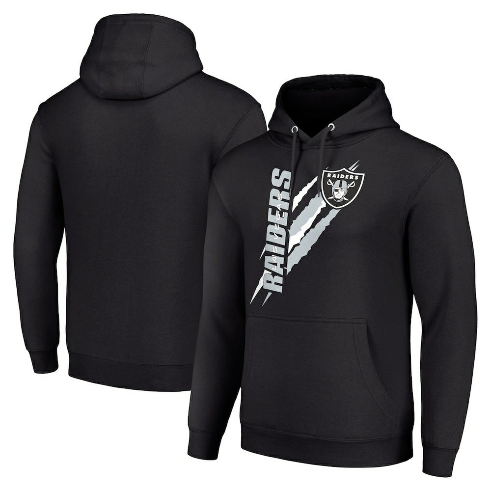 Las Vegas Raiders Starter Unisex Color Scratch Fleece Pullover Hoodie Black - NFL