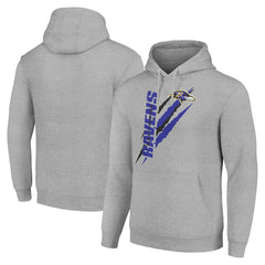 Baltimore Ravens Starter Unisex Color Scratch Fleece Pullover Hoodie Heather Gray - NFL