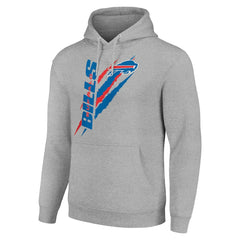 Buffalo Bills Starter Unisex Color Scratch Fleece Pullover Hoodie Heather Gray - NFL