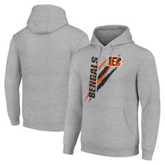 Cincinnati Bengals Starter Unisex Color Scratch Fleece Pullover Hoodie Heather Gray - NFL