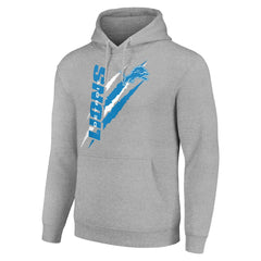 Detroit Lions Starter Unisex Color Scratch Fleece Pullover Hoodie Heather Gray - NFL