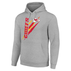 Kansas City Chiefs Starter Unisex Color Scratch Fleece Pullover Hoodie Heather Gray - NFL