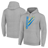 Los Angeles Chargers Starter Unisex Color Scratch Fleece Pullover Hoodie Heather Gray - NFL