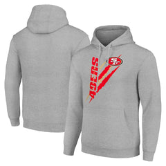 San Francisco 49ers Starter Unisex Color Scratch Fleece Pullover Hoodie Heather Gray - NFL