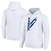 Dallas Cowboys Starter Unisex Color Scratch Fleece Pullover Hoodie White - NFL