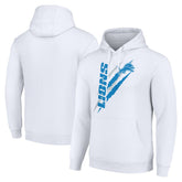 Detroit Lions Starter Unisex Color Scratch Fleece Pullover Hoodie White - NFL