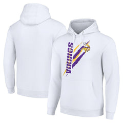 Minnesota Vikings Starter Unisex Color Scratch Fleece Pullover Hoodie White - NFL