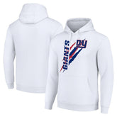 New York Giants Starter Unisex Color Scratch Fleece Pullover Hoodie White - NFL