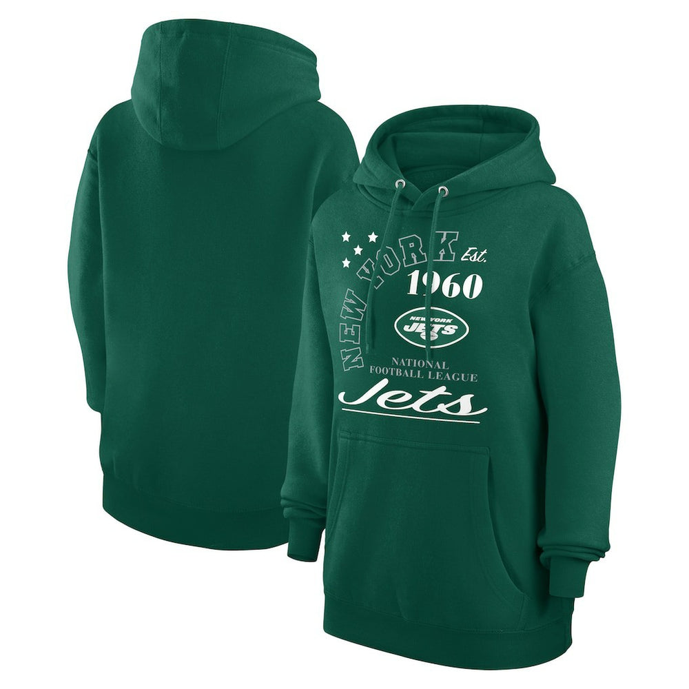 New York Jets Starter Unisex Arch Team Fleece Pullover Hoodie Green - NFL