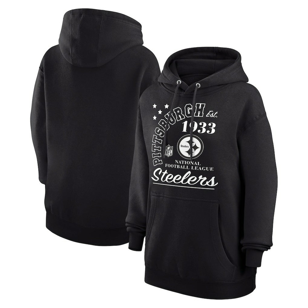 Pittsburgh Steelers Starter Unisex Arch Team Fleece Pullover Hoodie Black - NFL