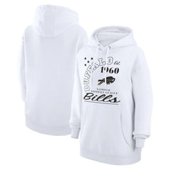 Buffalo Bills Starter Unisex Arch Team Fleece Pullover Hoodie White - NFL