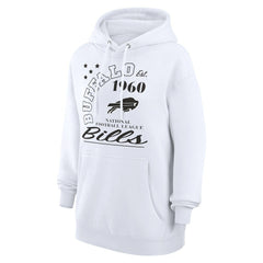 Buffalo Bills Starter Unisex Arch Team Fleece Pullover Hoodie White - NFL