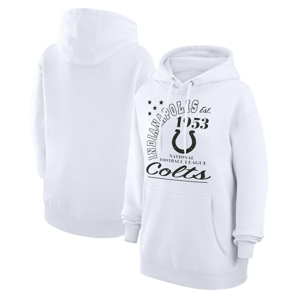 Indianapolis Colts Starter Unisex Arch Team Fleece Pullover Hoodie White - NFL
