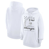 Minnesota Vikings Starter Unisex Arch Team Fleece Pullover Hoodie White - NFL