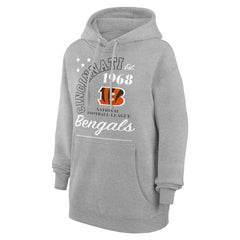 Cincinnati Bengals Starter Unisex Arch Team Fleece Pullover Hoodie Heather Gray - NFL