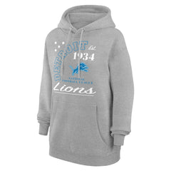 Detroit Lions Starter Unisex Arch Team Fleece Pullover Hoodie Heather Gray - NFL