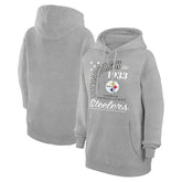 Pittsburgh Steelers Starter Unisex Arch Team Fleece Pullover Hoodie Heather Gray - NFL