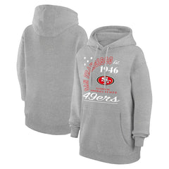 San Francisco 49ers Starter Unisex Arch Team Fleece Pullover Hoodie Heather Gray - NFL