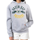 Green Bay Packers G-III 4Her by Carl Banks Women's City Graphic Team Fleece Pullover Hoodie Heather Gray - NFL