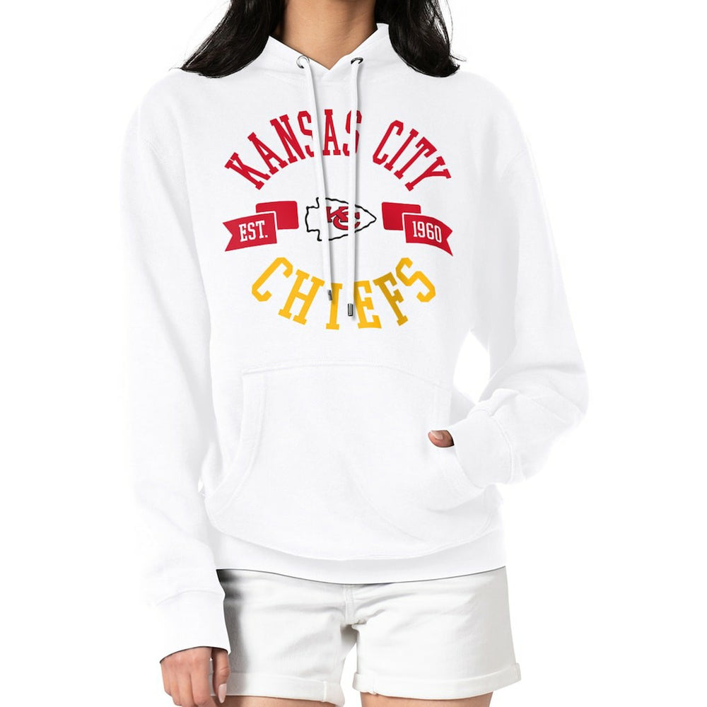 Kansas City Chiefs G-III 4Her by Carl Banks Women's City Graphic Team Fleece Pullover Hoodie White - NFL
