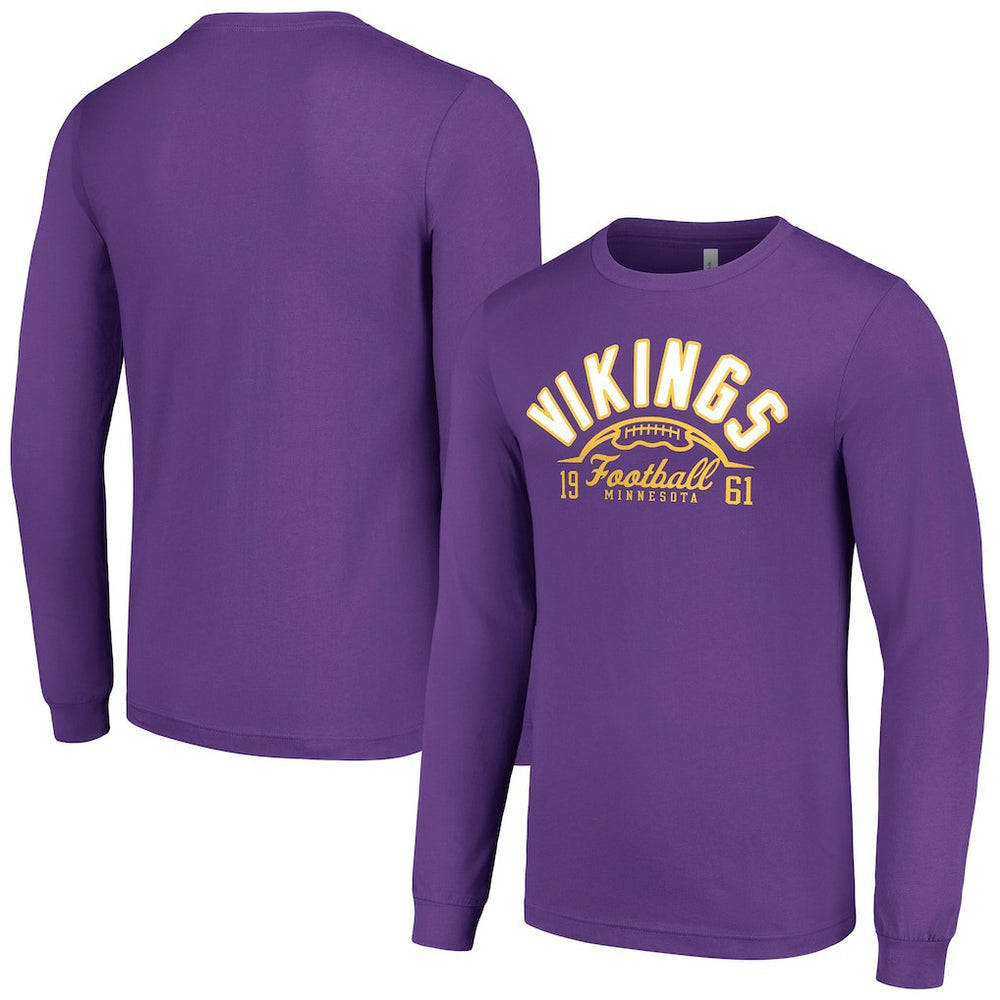 Minnesota Vikings Starter Half Ball Team Long Sleeve T-Shirt Purple - NFL