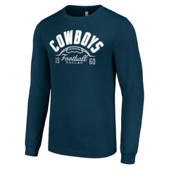 Dallas Cowboys Starter Half Ball Team Long Sleeve T-Shirt Navy - NFL